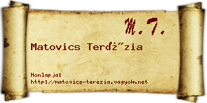 Matovics Terézia névjegykártya