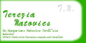 terezia matovics business card